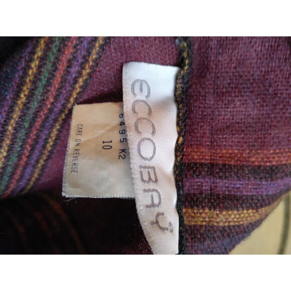 Vintage Eccobay Wool Blend Midi Skirt Size 10 - Picture 2 of 4